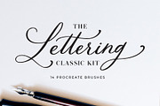 Procreate Lettering Brushes Classic, a Brush Add-On by Mila Garret (Thumbnail 1 of 7)