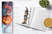 Halloween Printable Bookmarks, an Illustration by Watercolor design (Thumbnail 2 of 4)