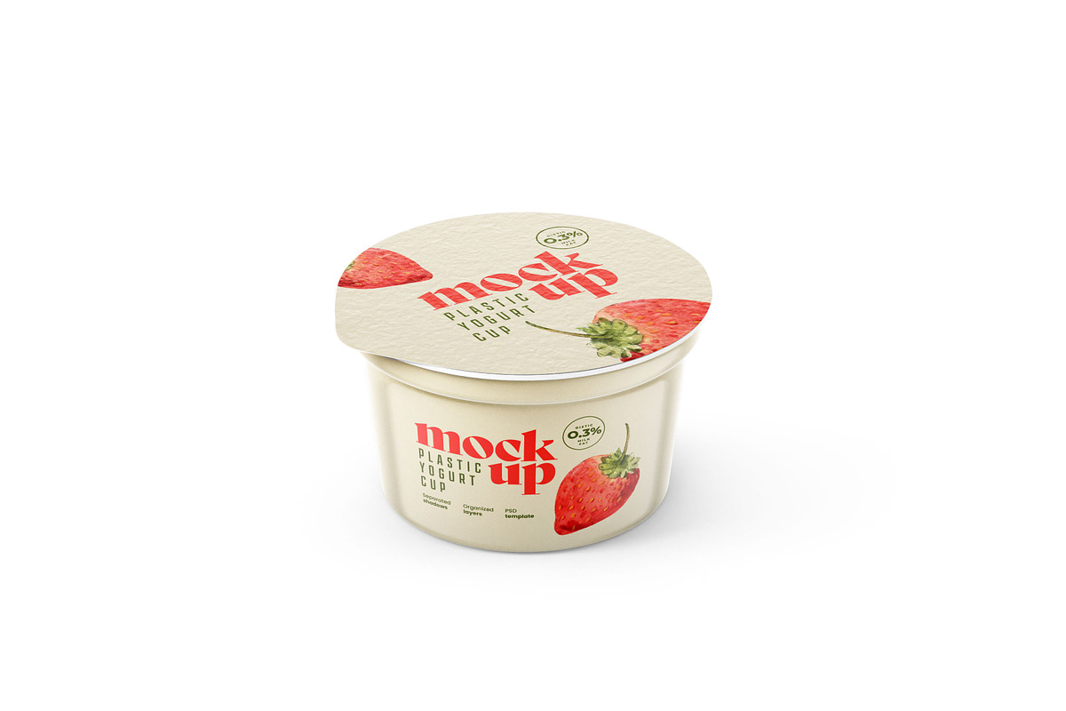 Yogurt Cup Mockup Set | Packaging, a Cups & Container Mockup by Deeplab (Photo 8 of 19)