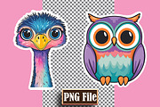 Cute Animal Stickers Bundle, an Animal Illustration by protabsorkar11 (Thumbnail 8 of 8)