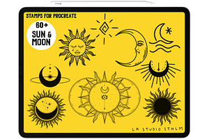 Sun & Moon - Tattoo Stamp Set