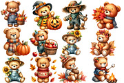 Autumn Teddy Bear Clipart, an Illustration by Designworld (Thumbnail 4 of 5)