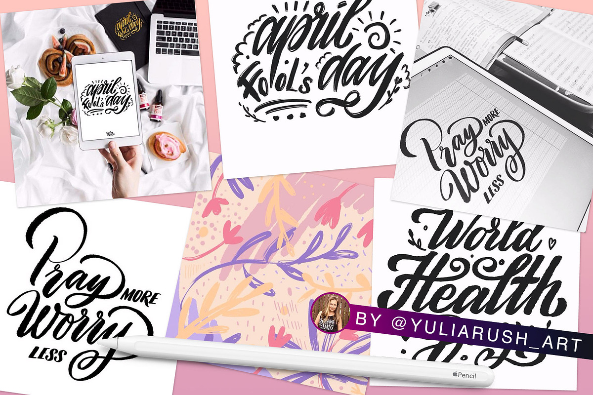 Procreate 5 Lettering Brushes, a Brush Add-On by RadekBroz (Photo 10 of 10)