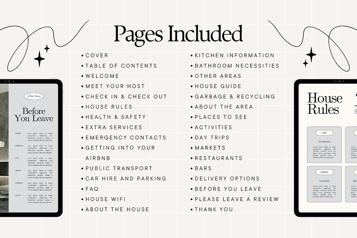 Airbnb Welcome Book Canva Template, a Stationery Template by Anna Design Studio (Photo 3 of 10)