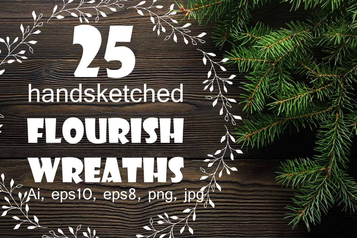 25 flourish wreaths, an Illustration by SaharaArt (Photo 1 of 3)