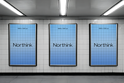 Urban Subway Triptych Poster Mockup, a Mockup by Northink (Thumbnail 2 of 2)