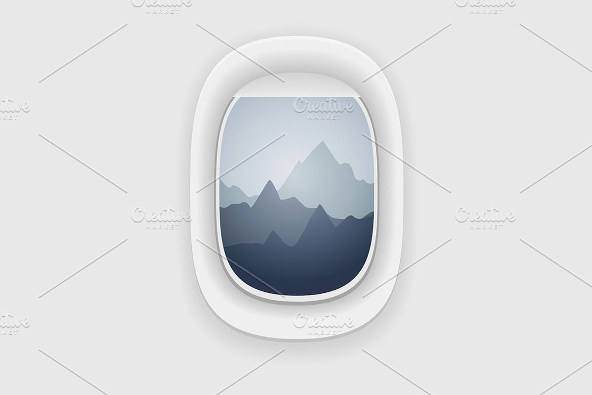 Airplane windows, vacation journey, an Object Illustration by odpium (Photo 3 of 4)