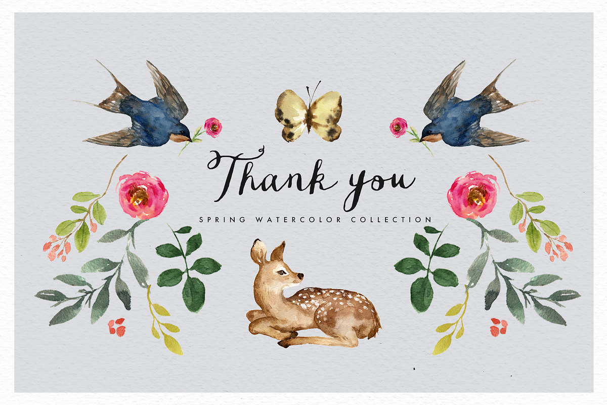 Vigorous Spring-Graphic Design Set, an Animal Illustration by Graphic Box (Photo 8 of 9)