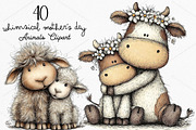 Whimsical Mother's Day Animals PNG, a Seasonal Illustration by Canvas Craft (Thumbnail 1 of 7)