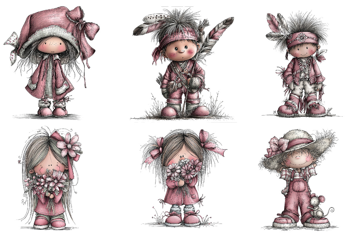Whimsical storybook children clipart, an Illustration by CreationArt (Photo 2 of 5)