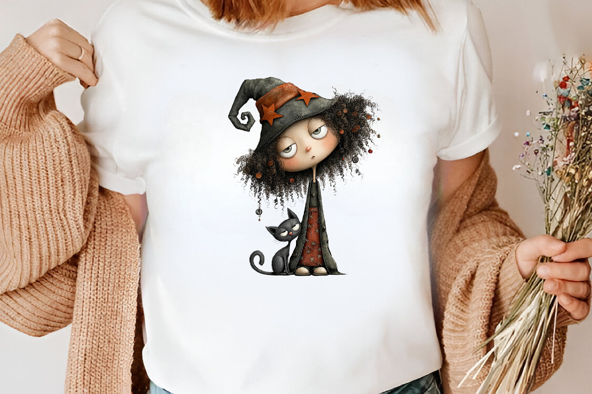 Spooky Quirky Girls Clipart Bundle, an Illustration by Canvas Craft (Photo 7 of 7)
