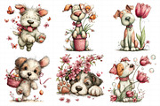 Whimsical Spring Funny Dog Clipart, an Illustration by Daily.Designs (Thumbnail 6 of 7)