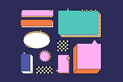 Retro speech bubbles set, pattern, an Object Illustration by PaperTrident (Thumbnail 3 of 4)