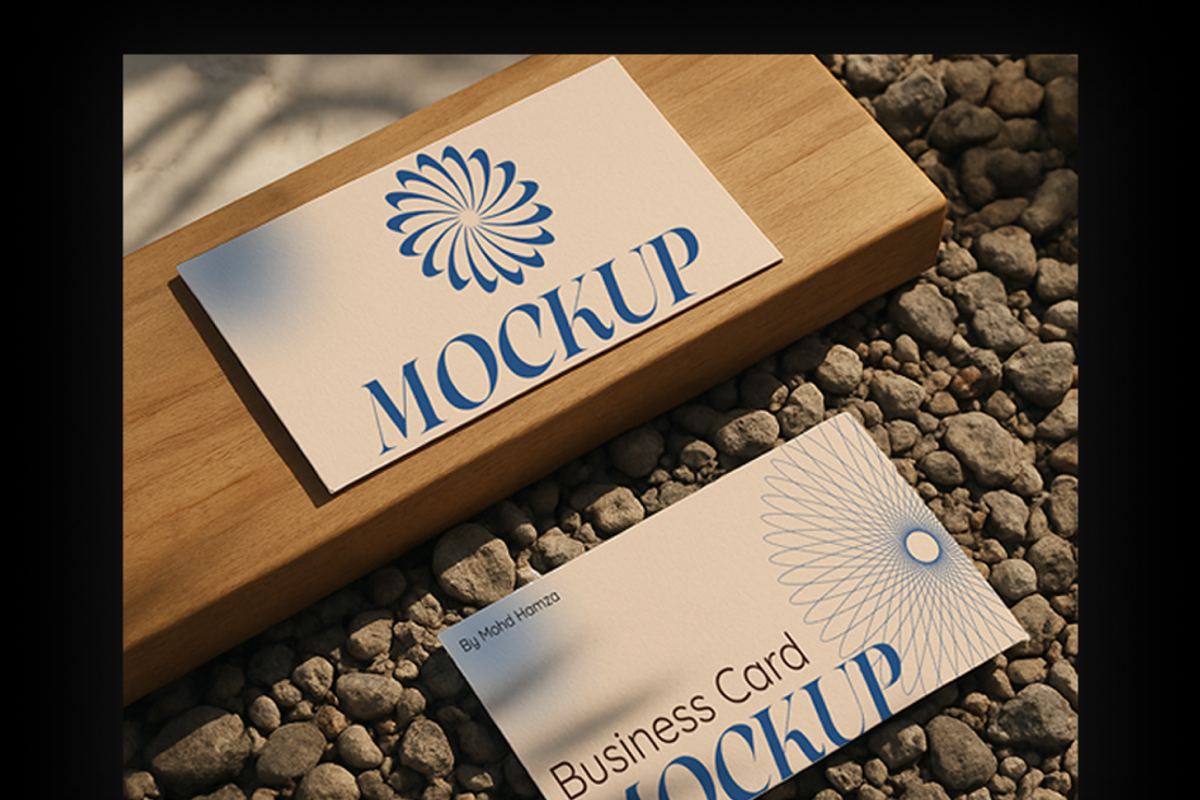 Business Card Mockup On Wood Mockup, an Advertising Mockup by MD.HAMZA.DESIGNS (Photo 3 of 4)