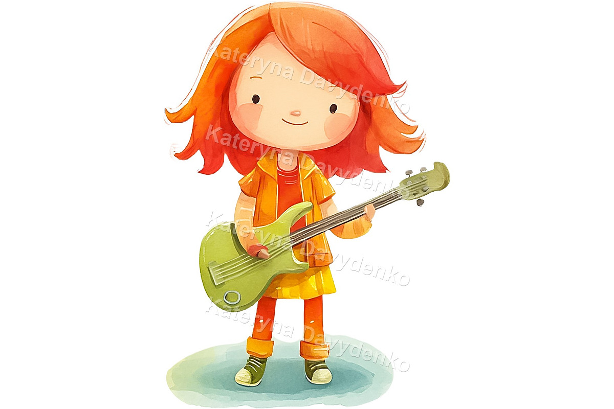 Kids playing musical instruments PNG, an Education Illustration by Bubert Art (Photo 3 of 5)