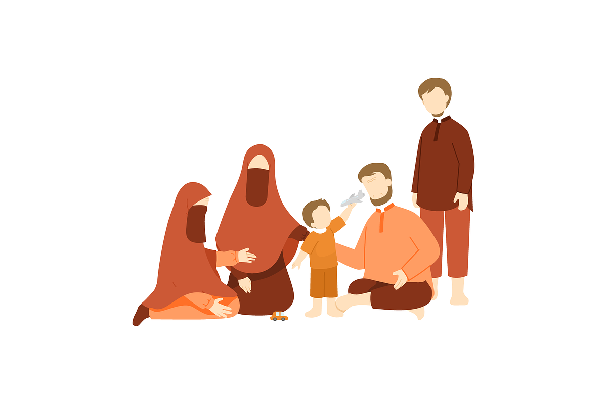 Faceless Muslim Family Illustrations, a Person Illustration by Berkah Studio (Photo 9 of 11)