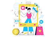 10 Influencer Marketing Illustration, a Person Illustration by denayunebgt (Thumbnail 4 of 4)