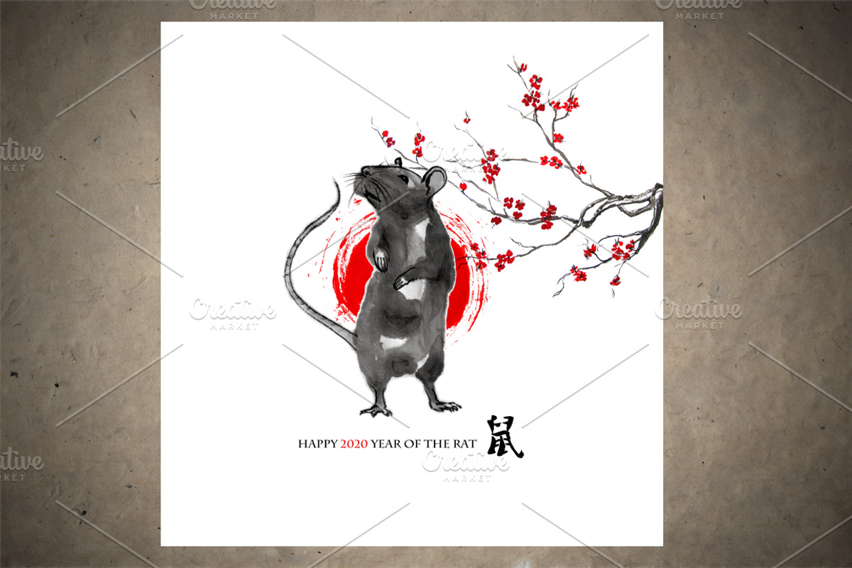 Rats Sumi-e, an Animal Illustration by StabuLaRasa illustration (Photo 11 of 18)