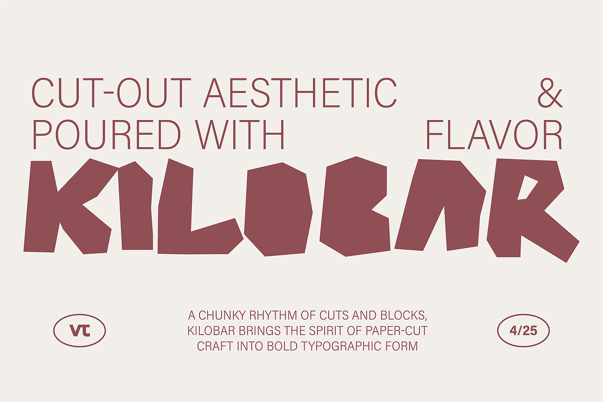 Kilobar - Papercut Font, a Sans Serif Font by Versetype (Photo 2 of 21)