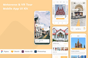 Metaverse & VR Tour Mobile App UI Ki