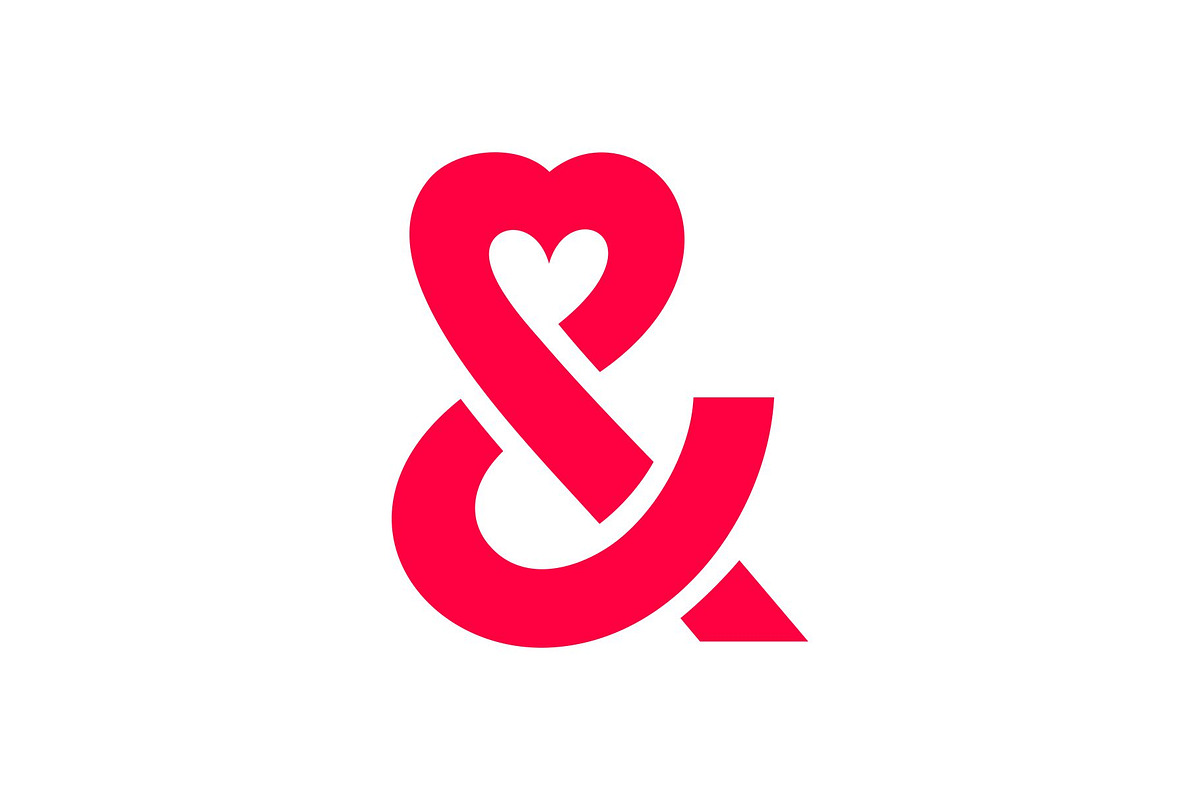 Ampersand Love Heart Logo, a Branding & Logo Template by Buqancreative (Photo 3 of 4)