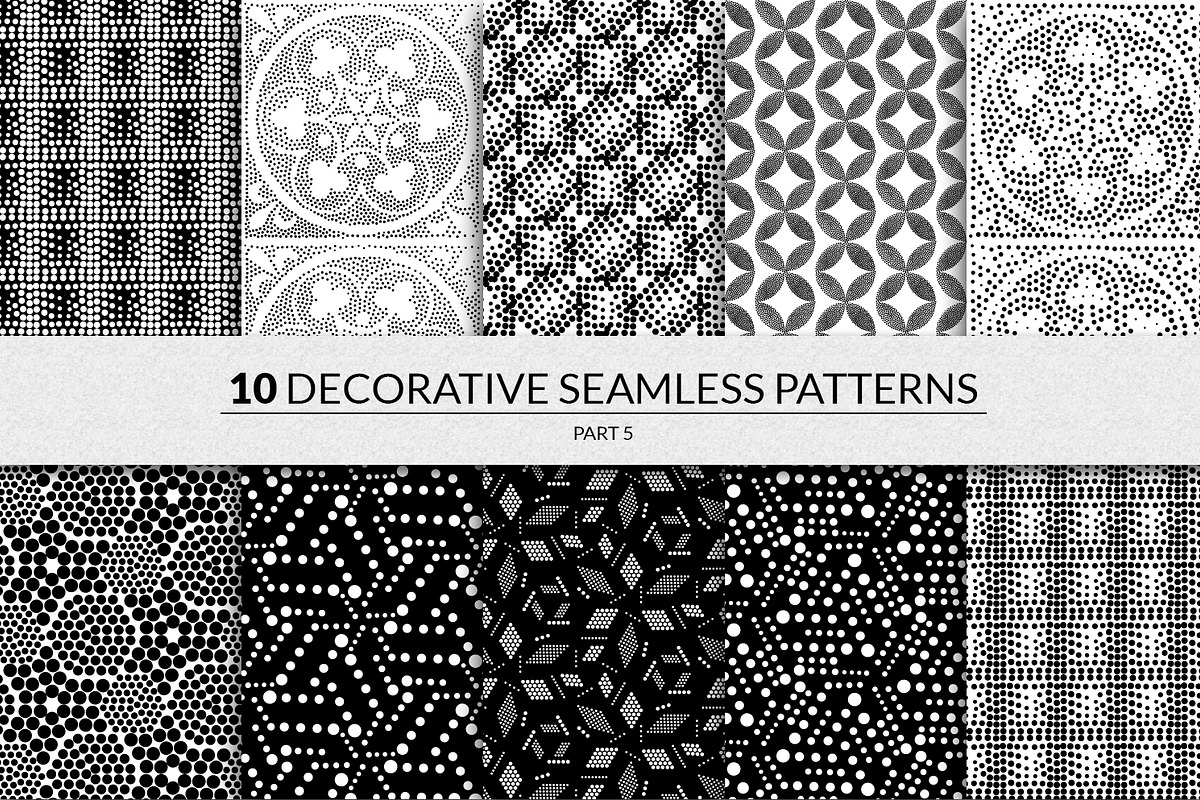 144 seamless pointillism patterns, a Pattern Graphic by softulka (Photo 6 of 16)