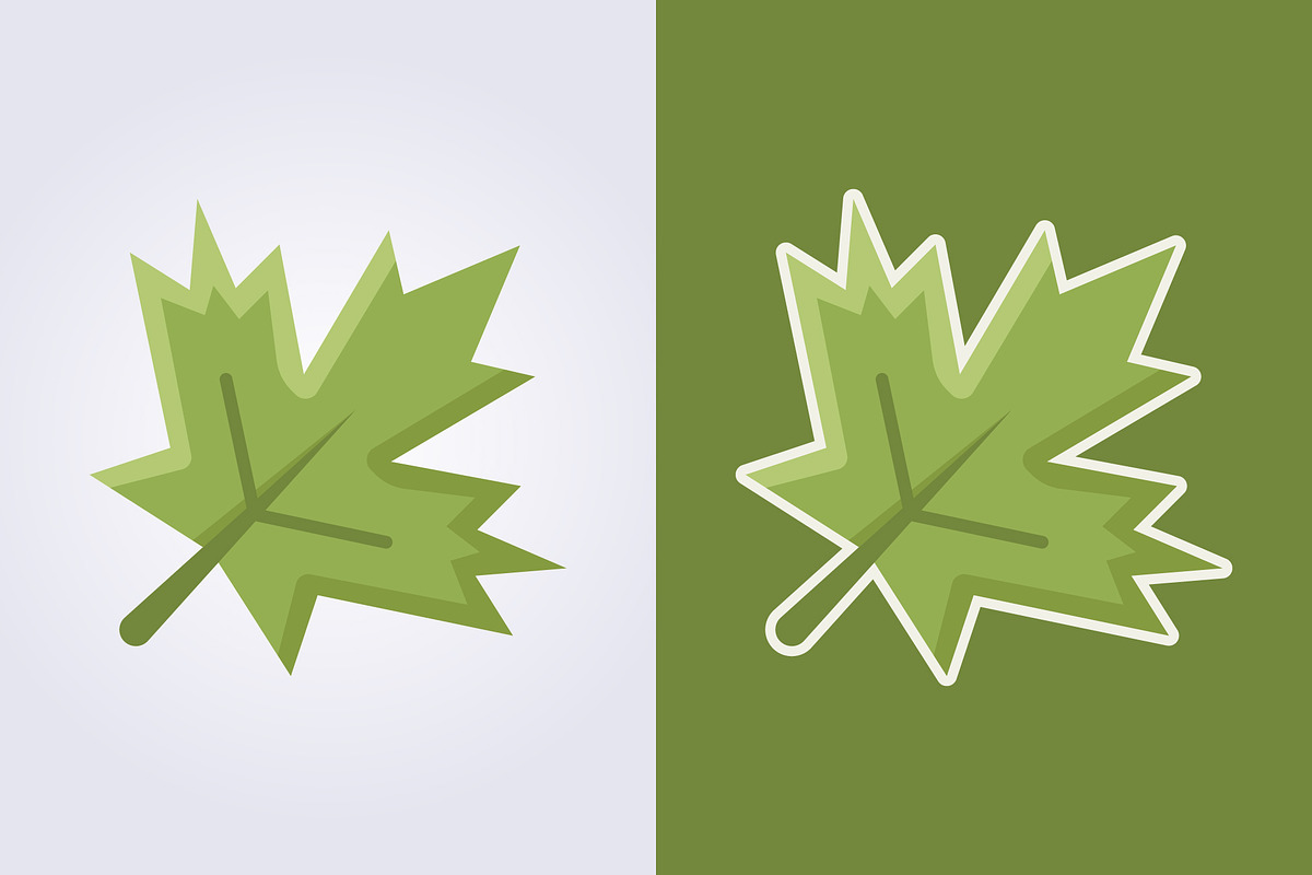 flat icon of maple leaf vector logo, a Branding & Logo Template by Lodzrov