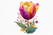 Whimsical Tulip Flower Clipart, an Illustration by Craft Nest (Thumbnail 10 of 11)