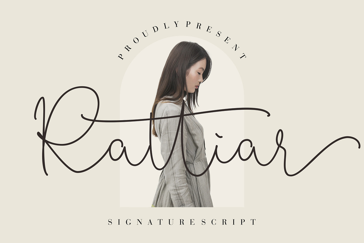 Rattiar Signature Script, a Script Font by Creatype Studio (Photo 1 of 9)
