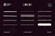Linocut Illustrator Brushes, a Brush Add-On by brushapes.com (Thumbnail 4 of 6)