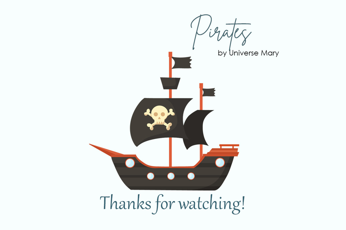 Pirates Vector Clipart Set, a Seasonal Illustration by Universe Mary (Photo 9 of 9)