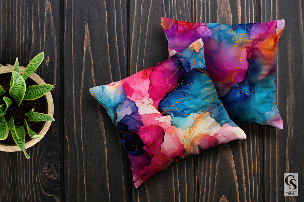 Rainbow Alcohol Ink Backgrounds, a Background Graphic by Creative Store (Photo 4 of 4)