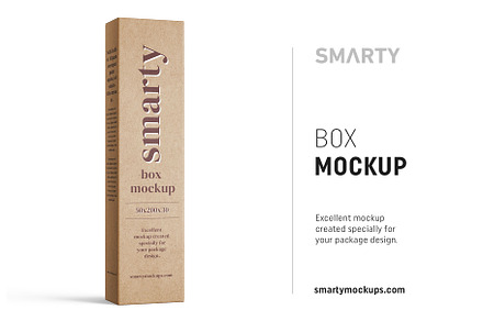 Box mockup 50x200x30