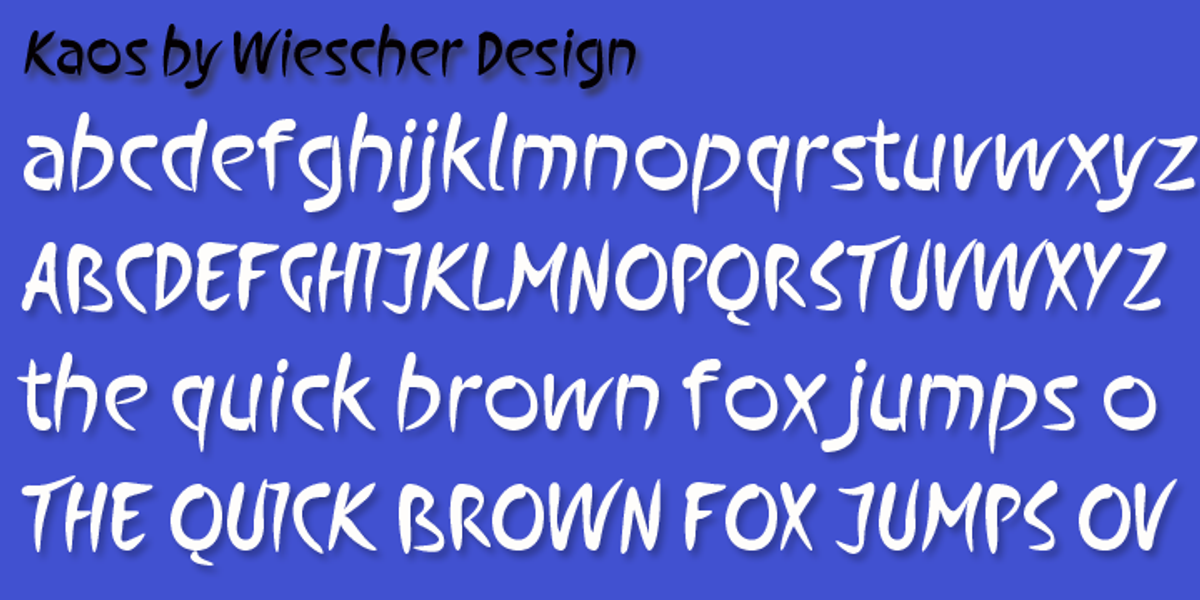 Kaos, a Handwritten Font by Wiescher-Design (Photo 2 of 3)