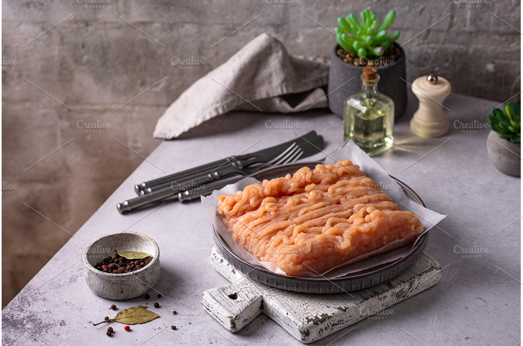 Raw fresh uncooked minced meat, a Food & Drink Photo by Yulia Furman