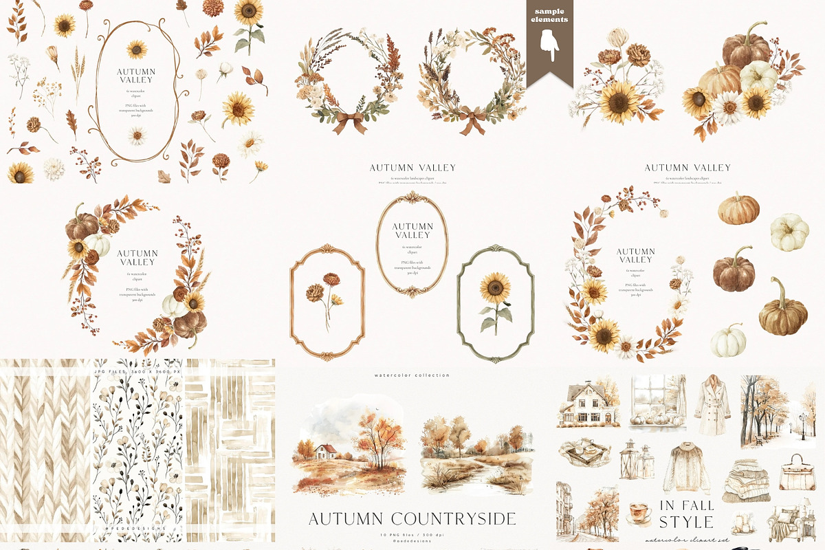 Autumn Mega Bundle 2000+, a Seasonal Illustration by PeDe Designs (Photo 10 of 17)