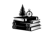 Vintage Book Stack Adventure Bundle, an Illustration by Designs_River (Thumbnail 22 of 31)