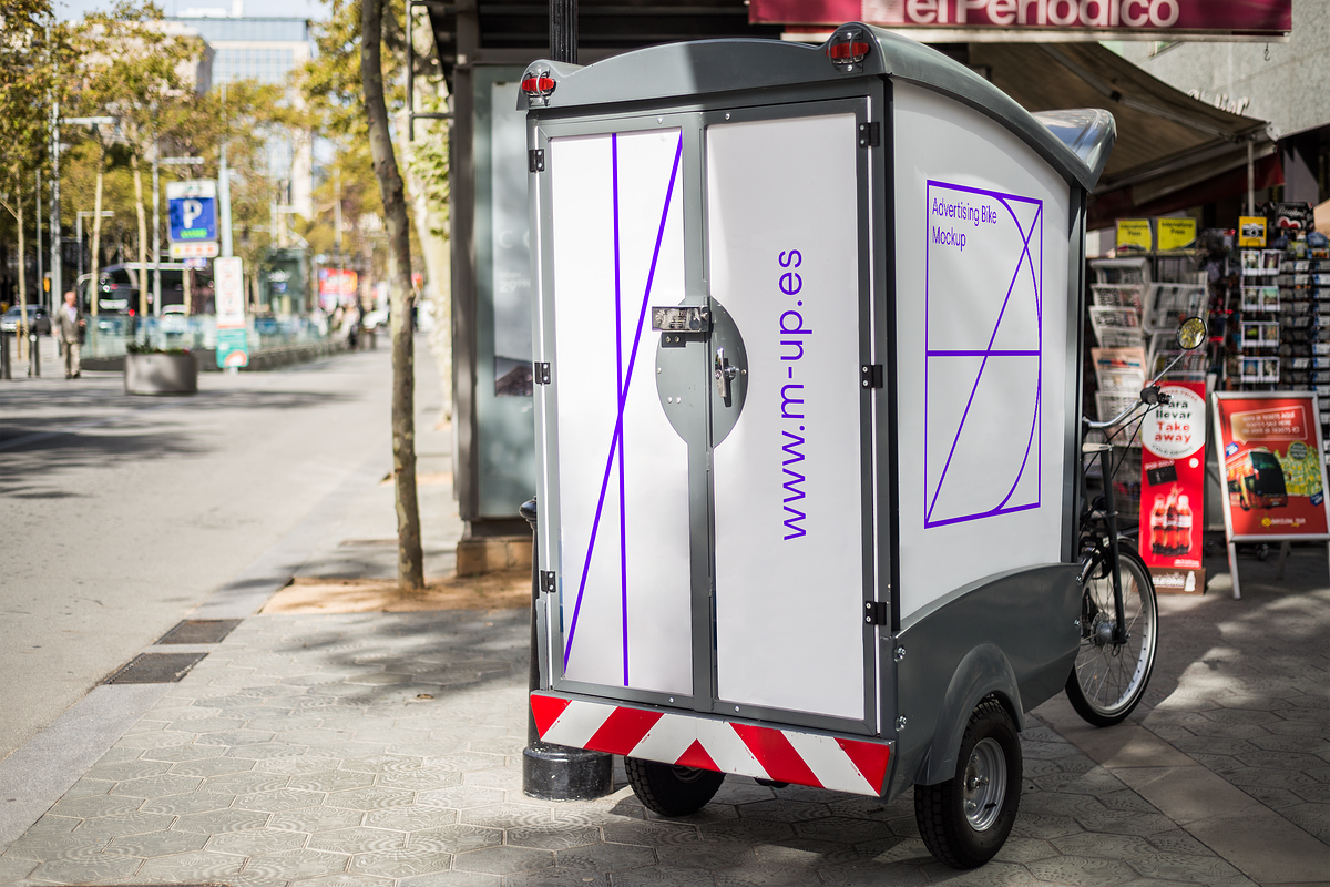 Advertising Bike Trailer Mockup, an Advertising Mockup by M-up (Photo 4 of 4)