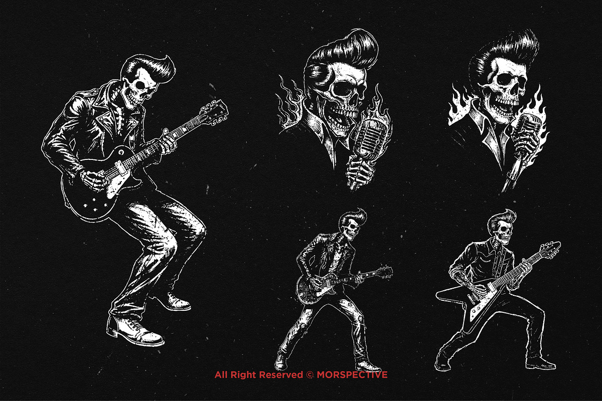 10 Bundle Dark Art Rockabilly Music, an Illustration by Morspective (Photo 5 of 7)