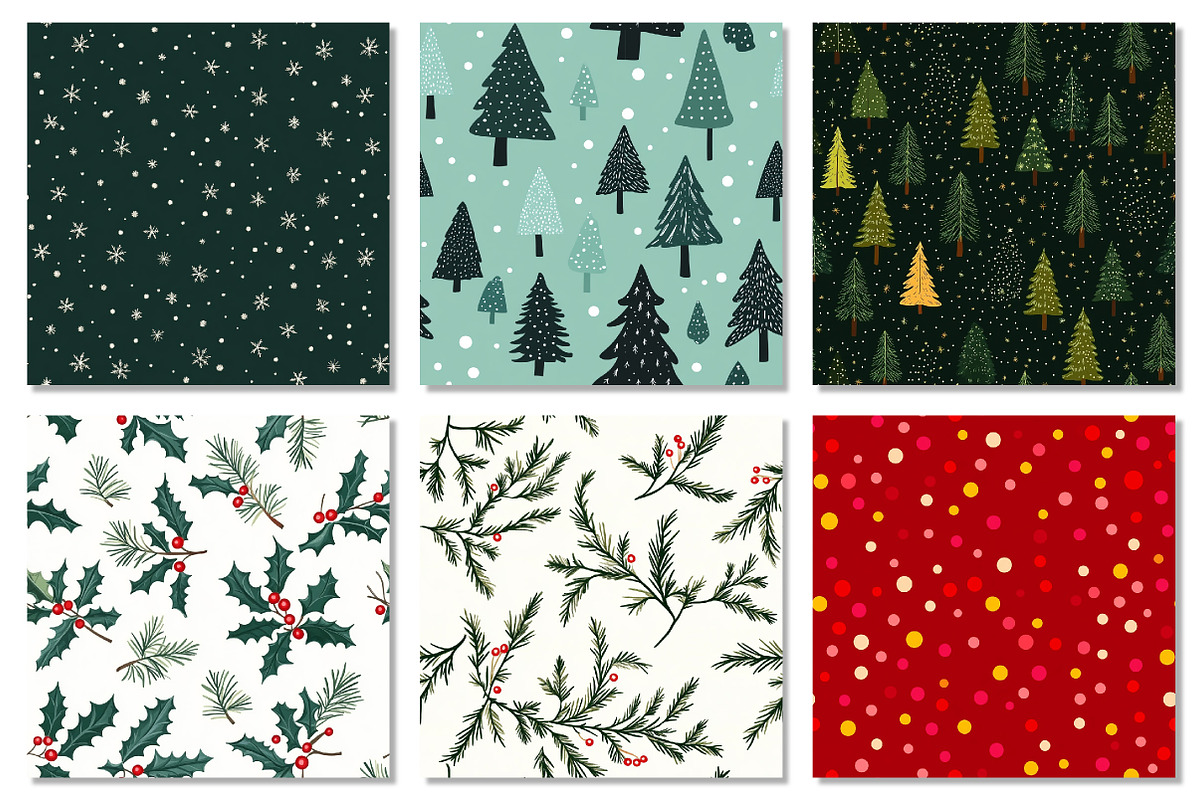 Christmas Digital Paper, Pattern, a Texture Graphic by Dream Creation (Photo 3 of 6)