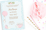 Bunny birthday party invitation, an Invitation Template by ThePaperOwl (Thumbnail 1 of 3)