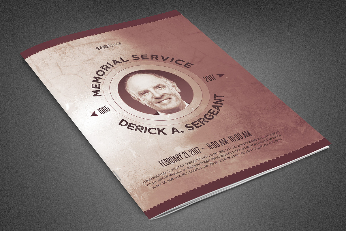 Chronicle Funeral Program Template, a Brochure Template by loswl (Photo 1 of 3)