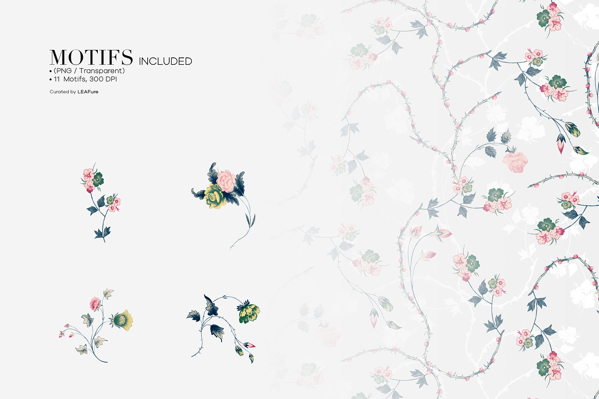 Rosabelle Prints Collection & Motifs, a Pattern Graphic by LEAFure (Photo 6 of 10)