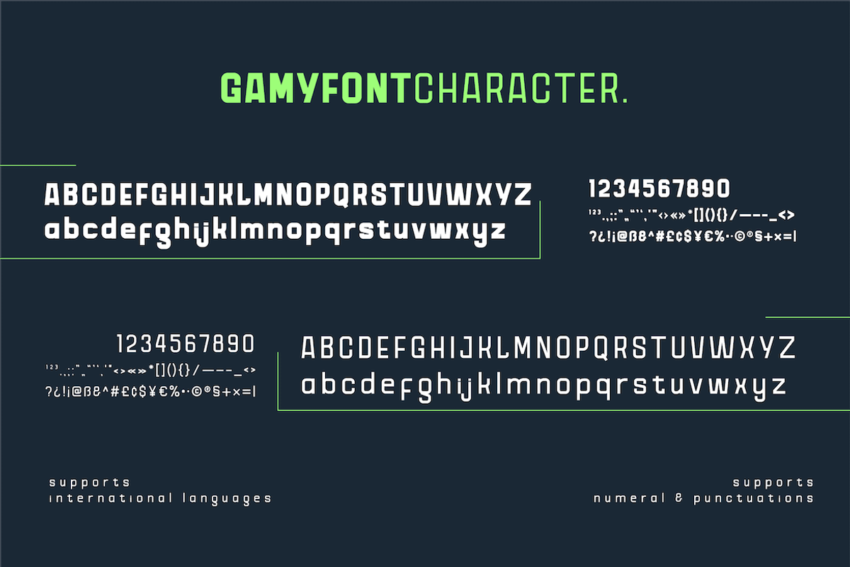 Gamy, a Sans Serif Font by twinstd (Photo 11 of 11)