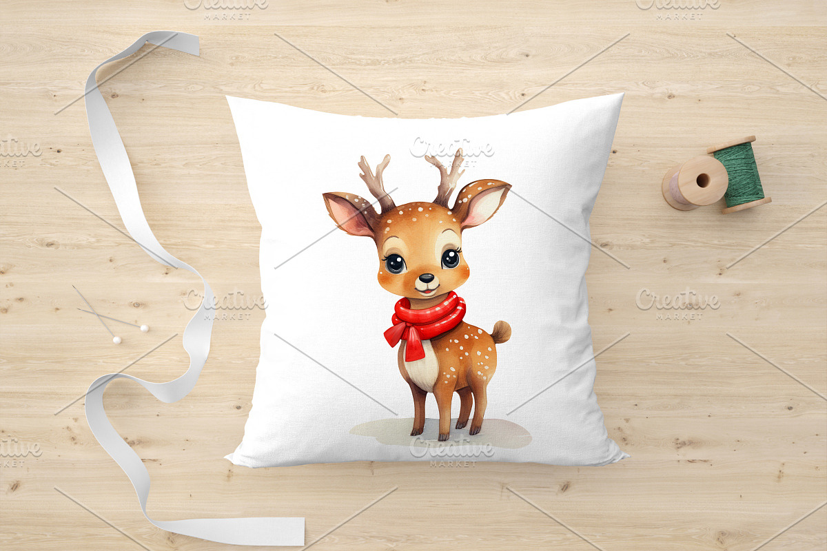 Merry Christmas Watercolor Set, a Seasonal Illustration by The Best Digital Plaza (Photo 6 of 6)