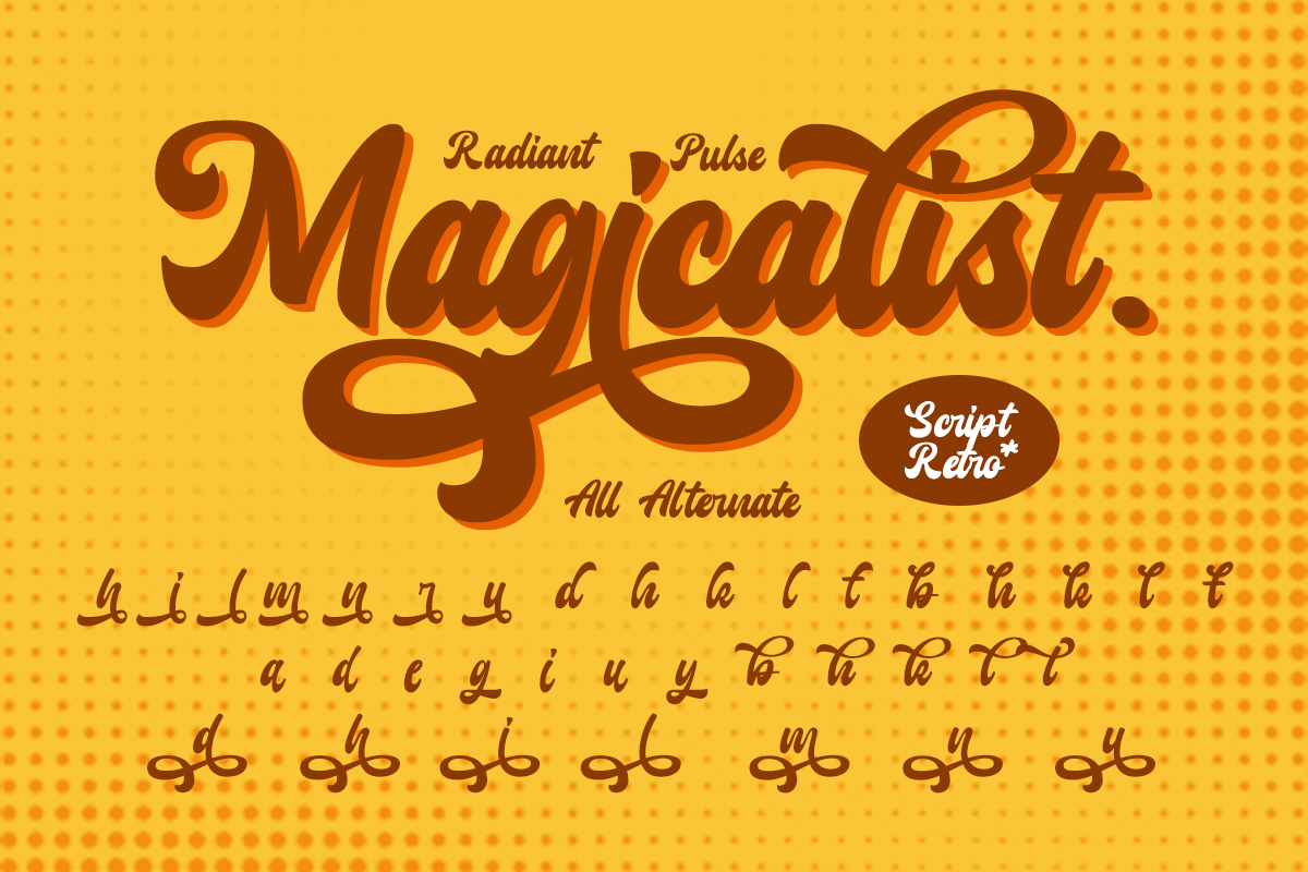 Radiant Pulse Font, a Script Font by Pen Culture (Photo 10 of 12)