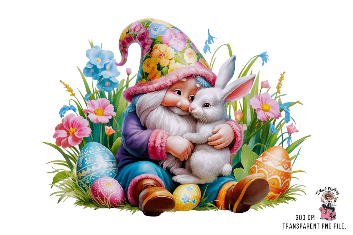 Easter Gnome Clipart PNG Bundle, an Illustration by Clipart Bloom (Photo 12 of 18)