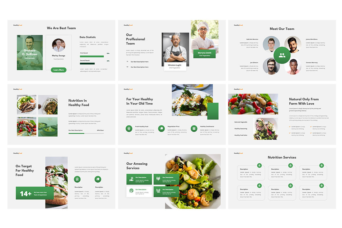 Healthy Food - Presentation Template, a Presentation Template by Haidezign (Photo 3 of 4)