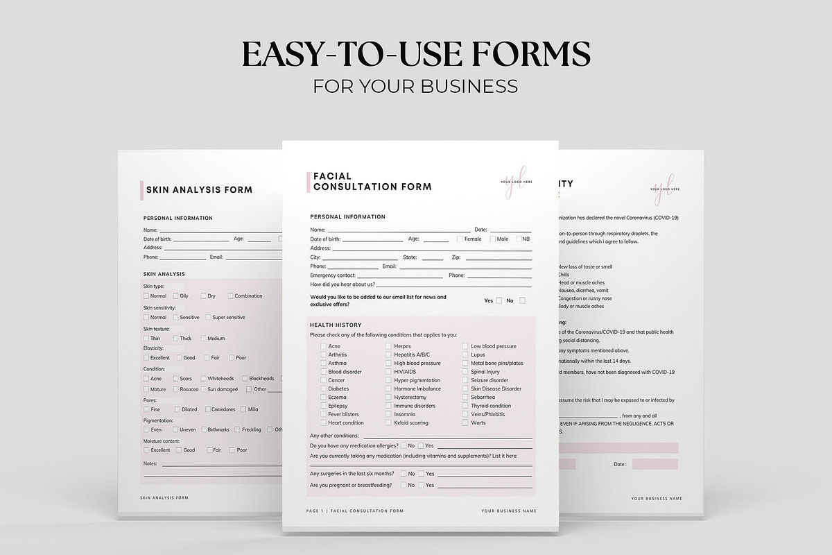 Facial Consultation Form, a Websites & App Template by SwitzerShop (Photo 7 of 9)