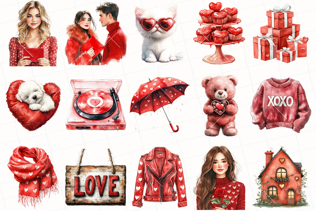 Valentine’s Day Clipart, an Illustration by OK Design (Photo 3 of 6)